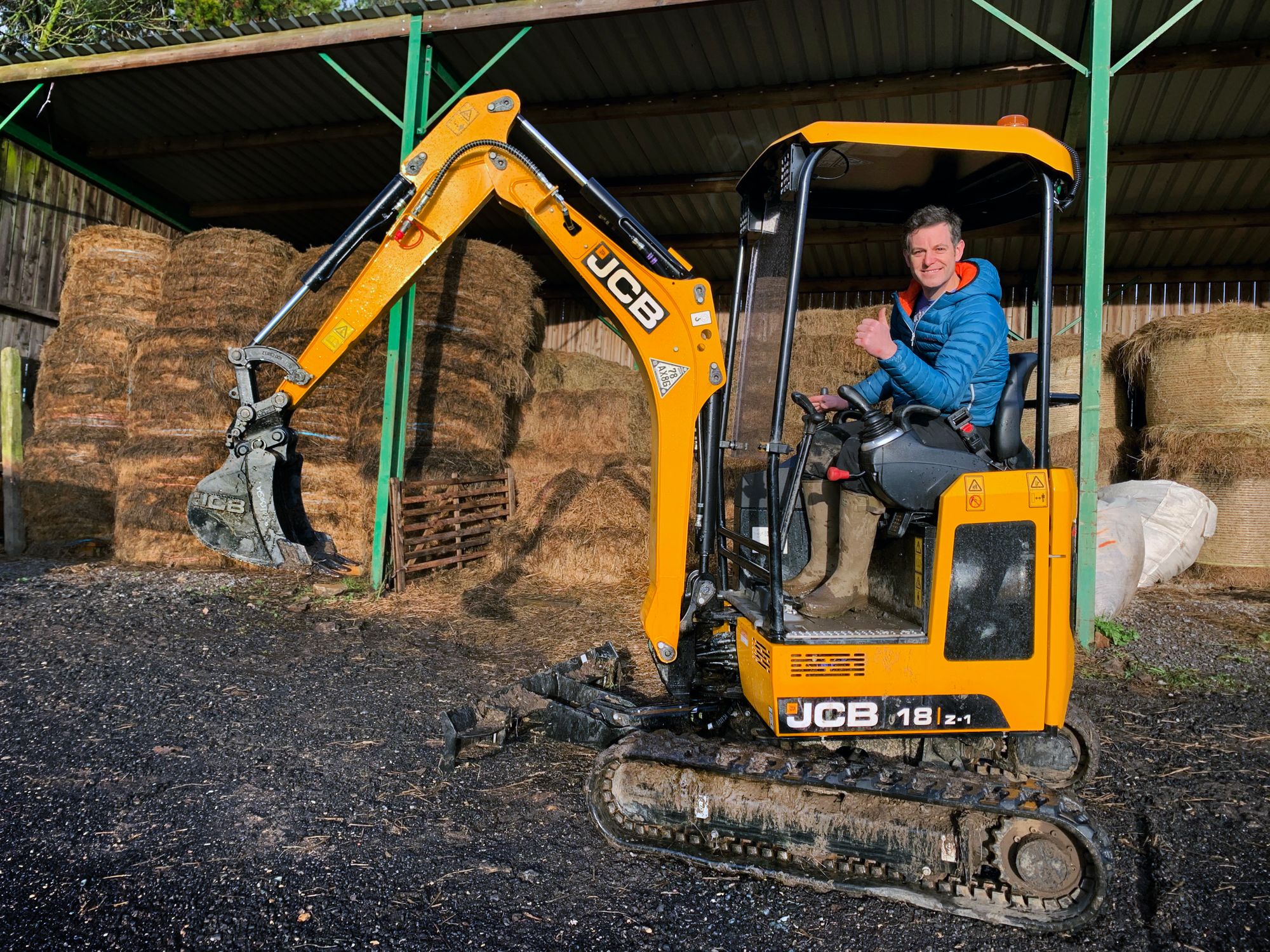 Mini digger made in Cheadle comes to the help of TV star Matt Baker