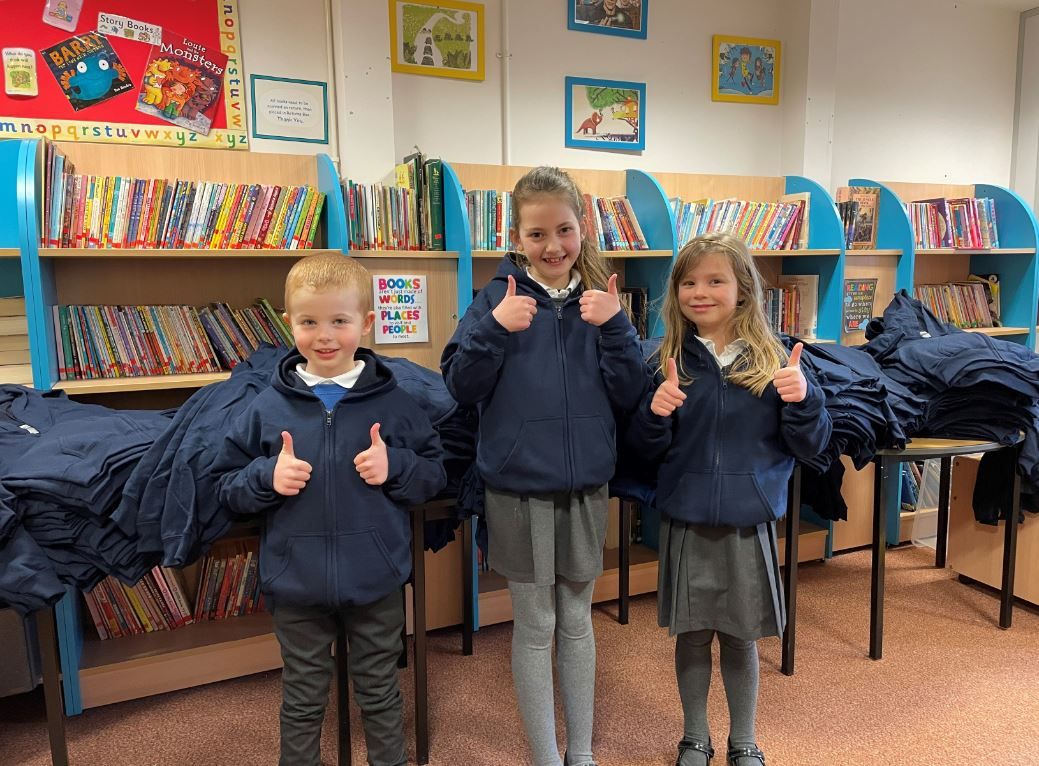 Children at Coventry primary school wrap up warm in newly donated fleeces