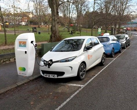 New electric vehicle charge points in Exeter being installed