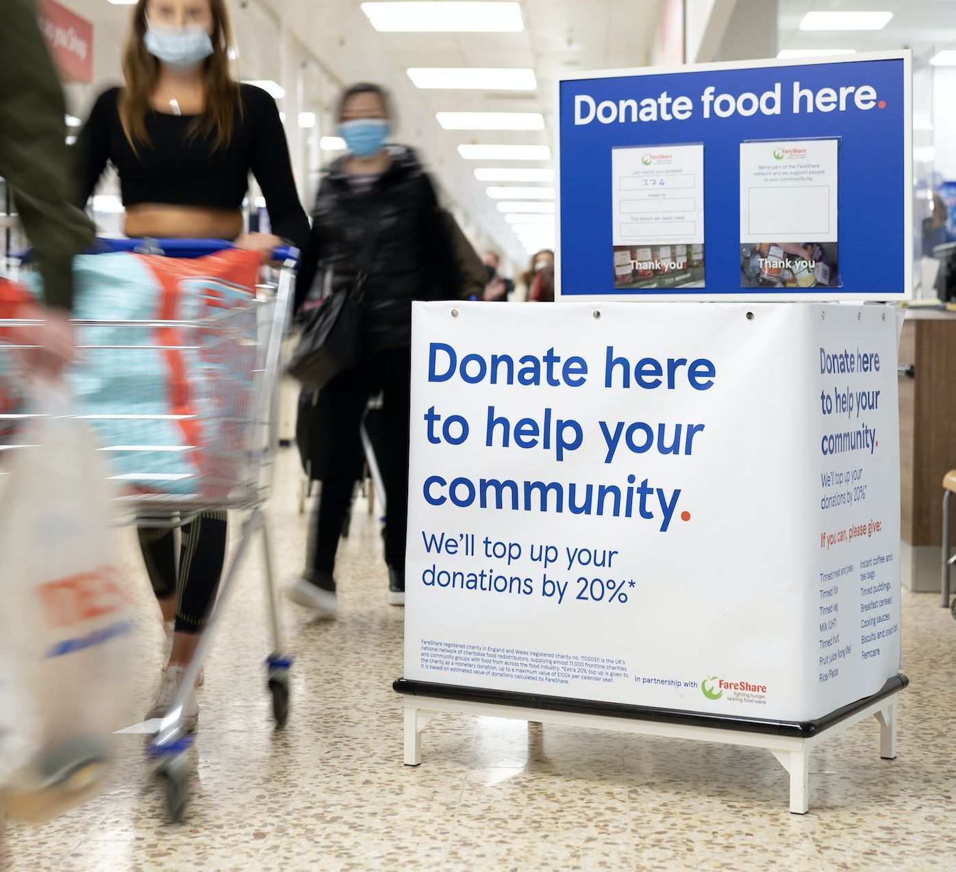 Leicester supermarket gets food donation point