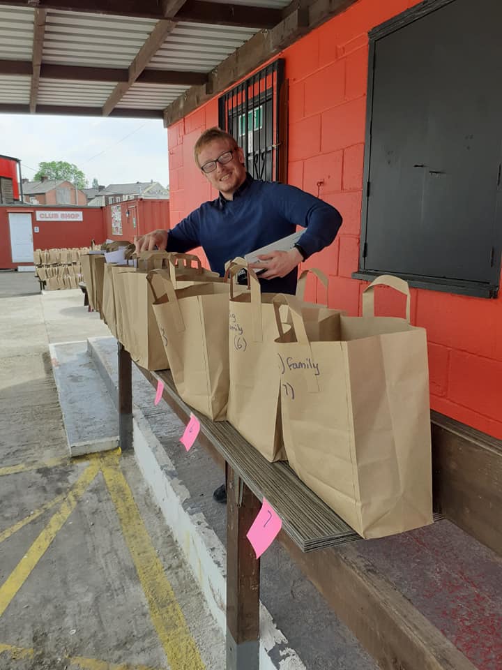 Ashton United Football Club celebrates the opening of a new Pantry Store in Hurst Cross
