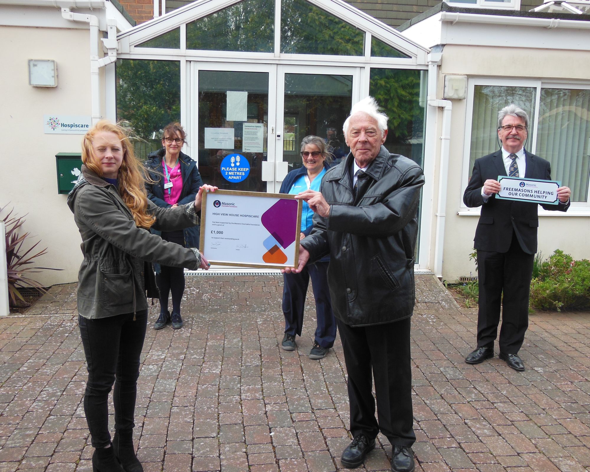 Devon's Freemasons help Exmouth Hospiscare