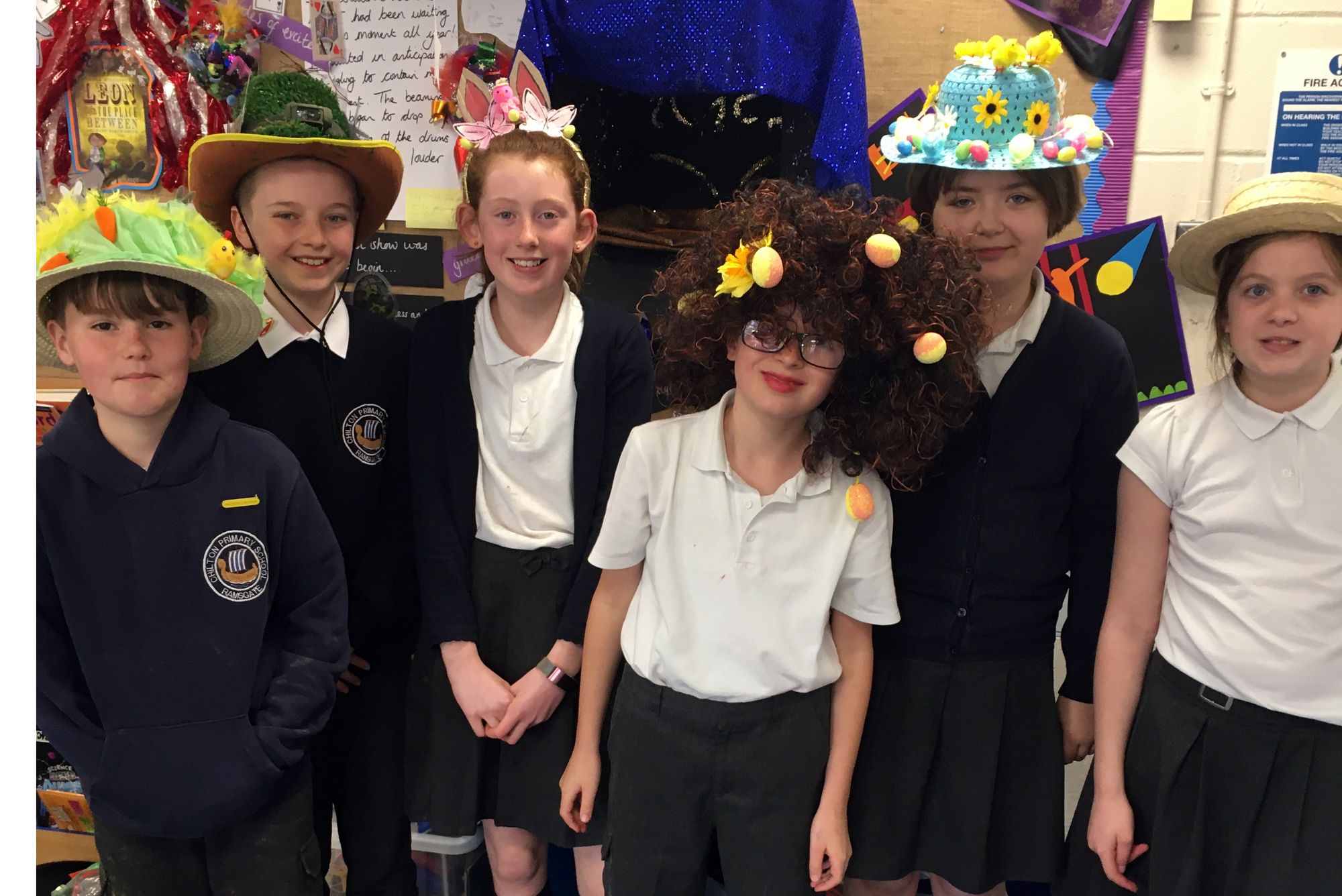 Ramsgate pupils dress in their fanciful Easter bonnets.