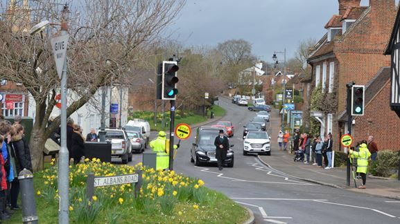 Codicote say a fond farewell to former well-respected lollipop man
