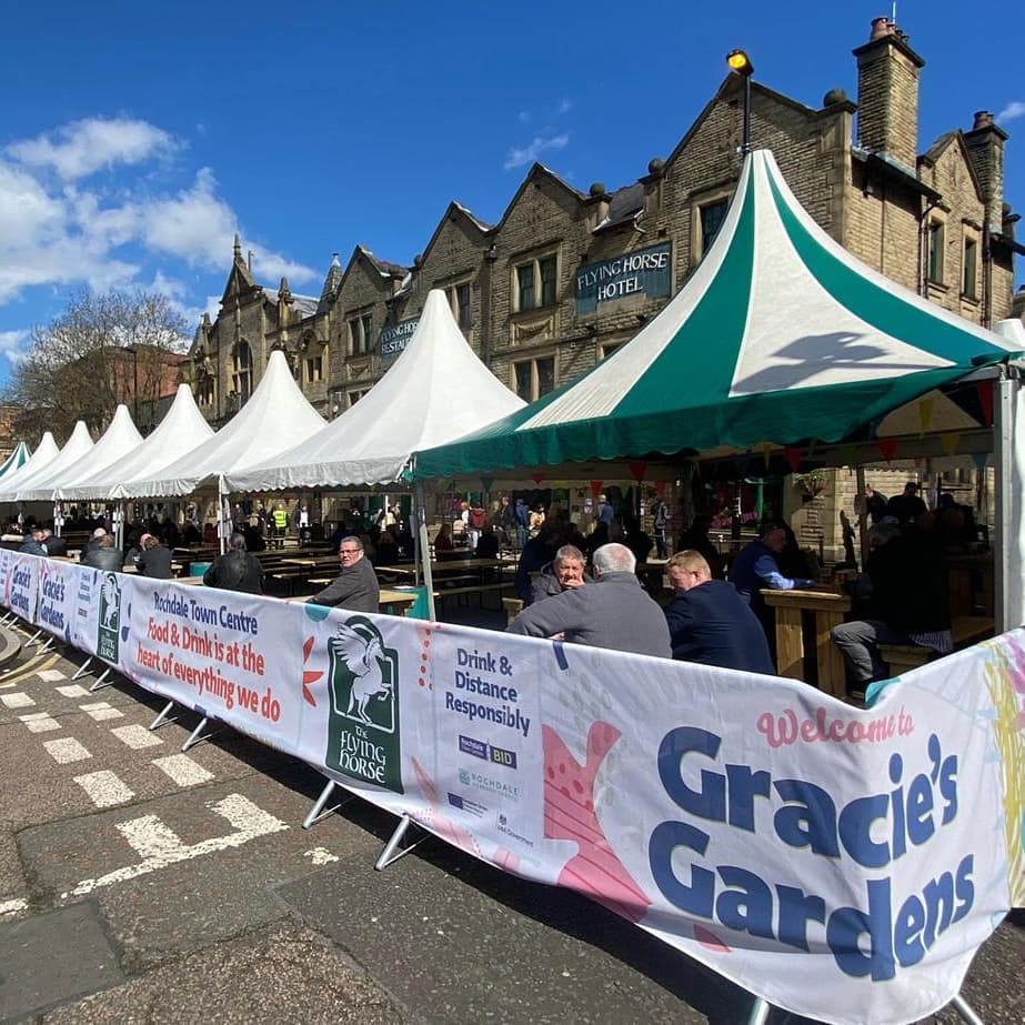 A busy day as pubs reopen in Rochdale