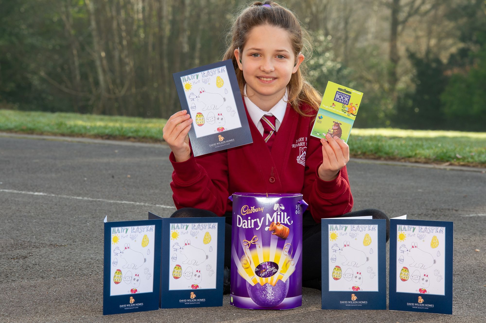 Artistic Newbury pupil won design competition to wish residents a happy Easter