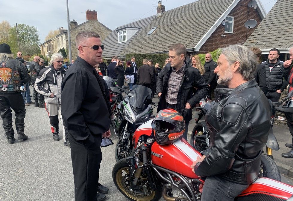 Carl Fogarty leads bikers' tribute at funeral of champion sidecar racer Dave Holden