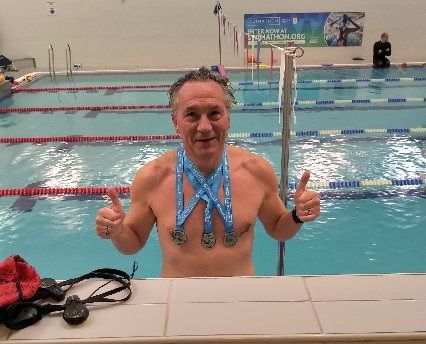 Charity swimmer Andrew Tottenham from Pimlico was excited to get back in the water following lockdown