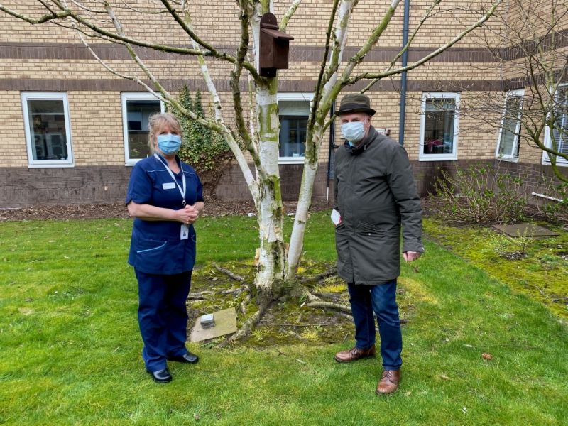 Patient builds birdhouse for hospital grounds to thank staff at Spire Cheshire hospital