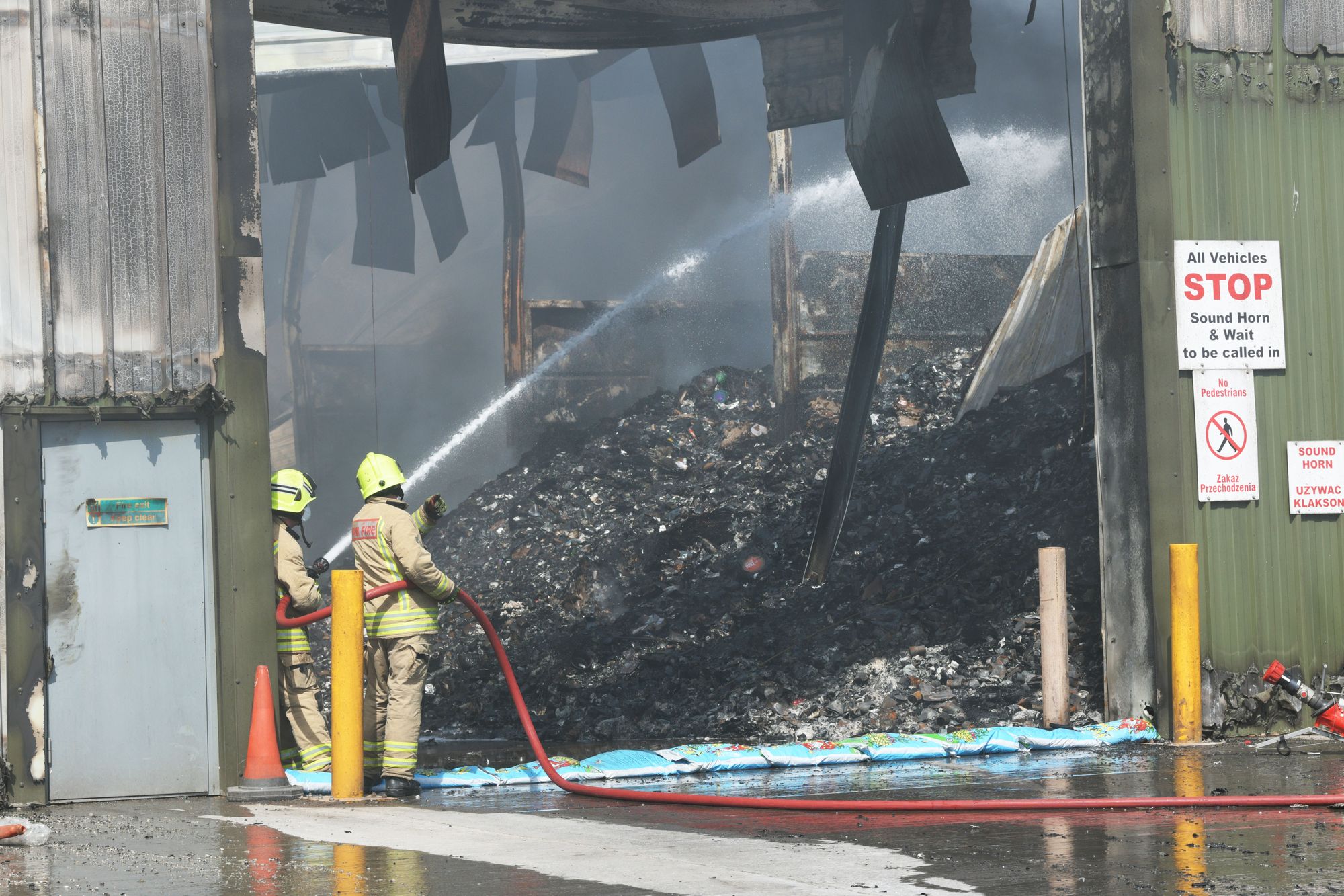 'No specific' environmental concerns after huge blaze at Carmarthen recycling centre
