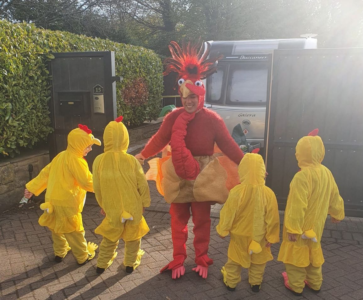 Children cluck up the cash for school chickens