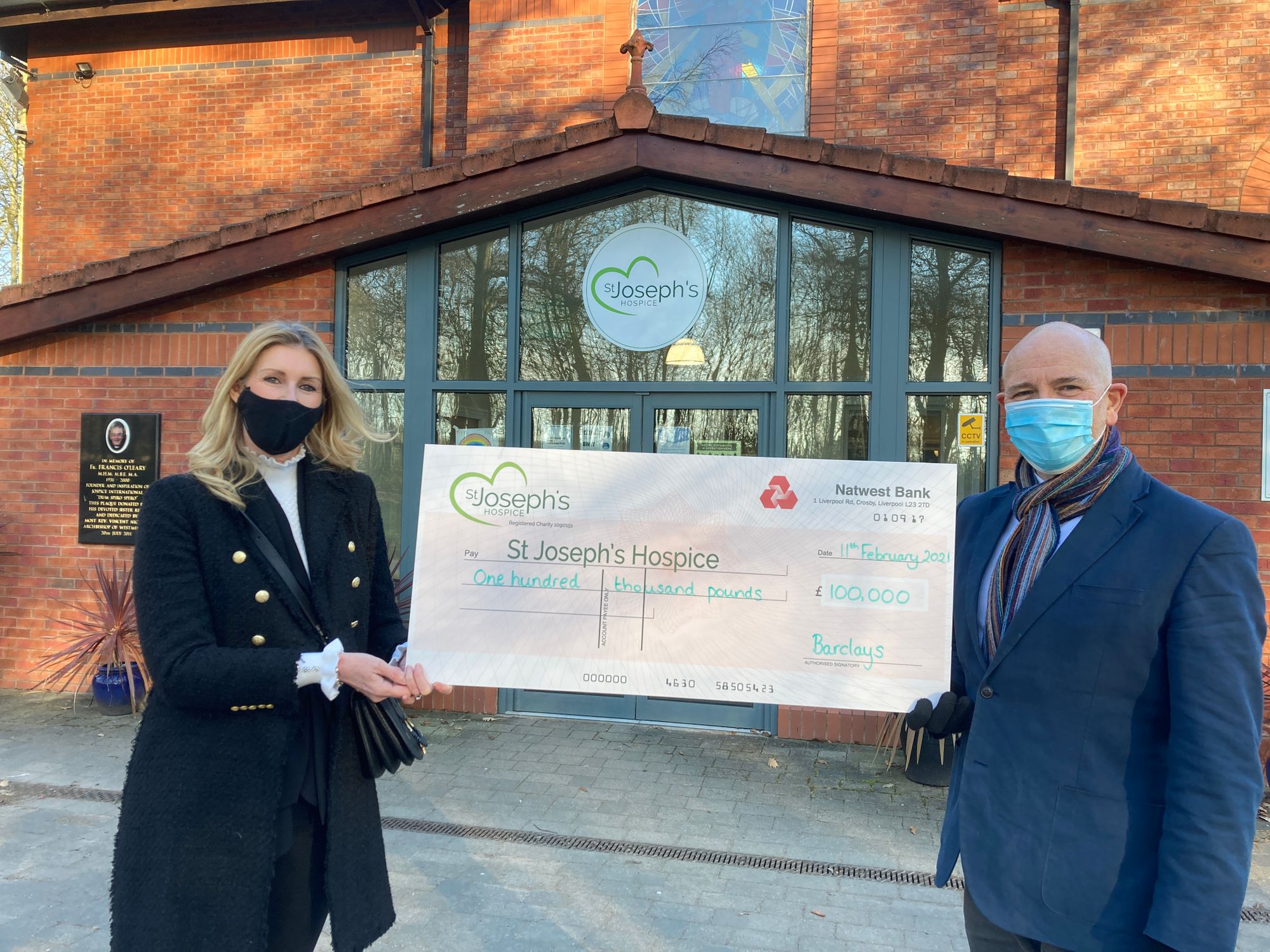 Thornton hospice receives £100k donation