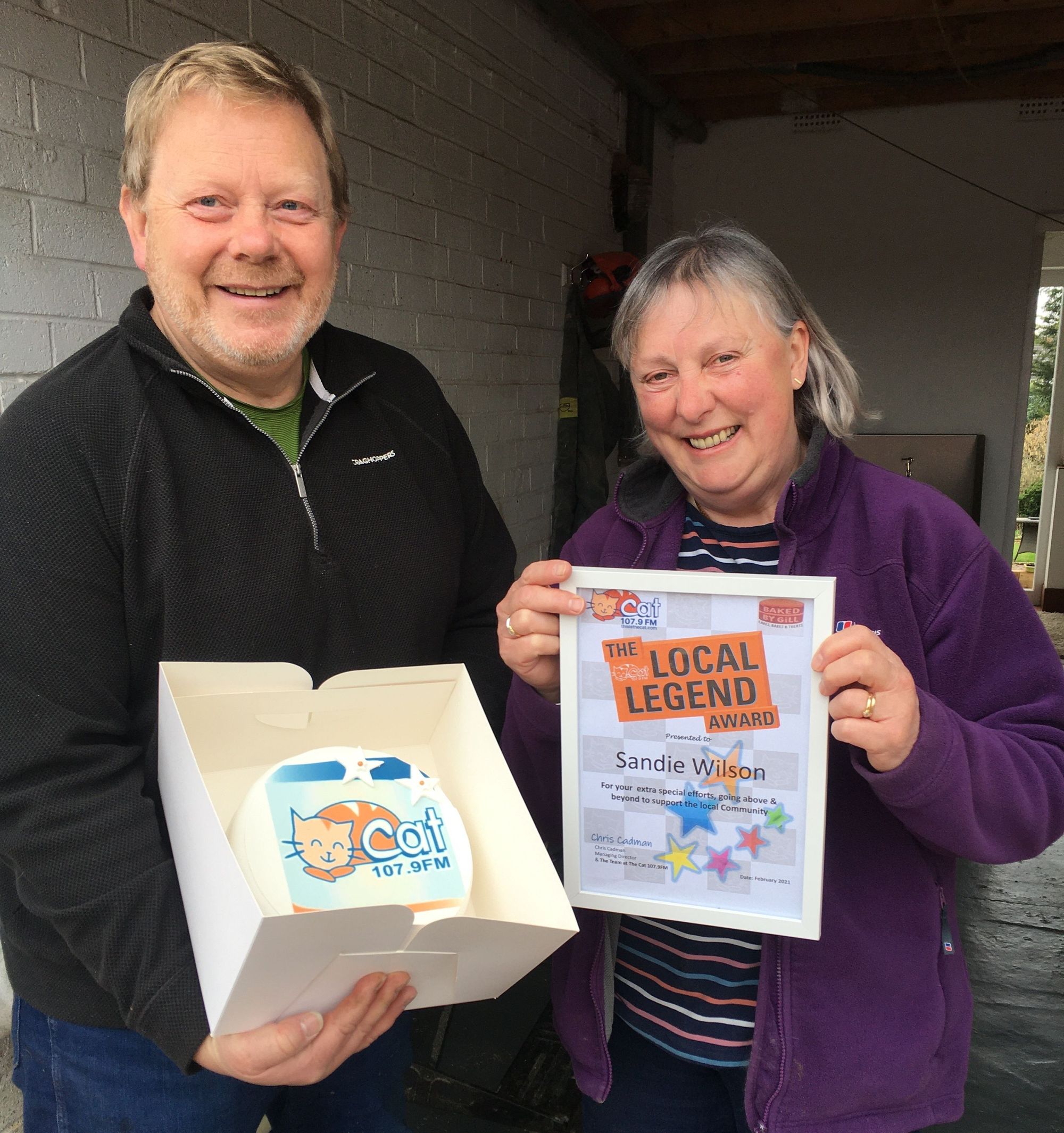 Sandie wins fourth monthly Local Legend Award from local radio station