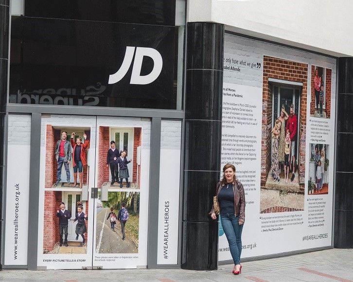 Floral and art installations welcome Exeter shoppers back