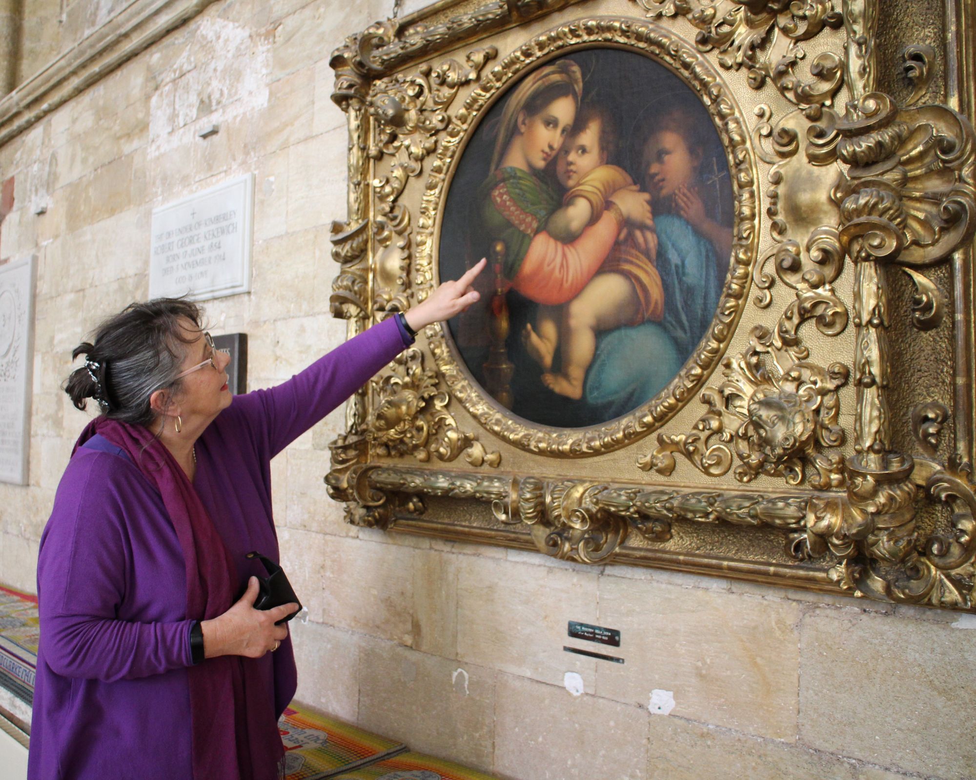 Devon artist recreates Exeter Cathedral Madonna and child painting to show realities of modern parenting