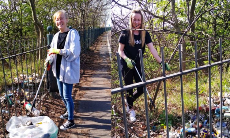 Public-spirited Middlesbrough mother and daughter clean up roadside rubbish during lent
