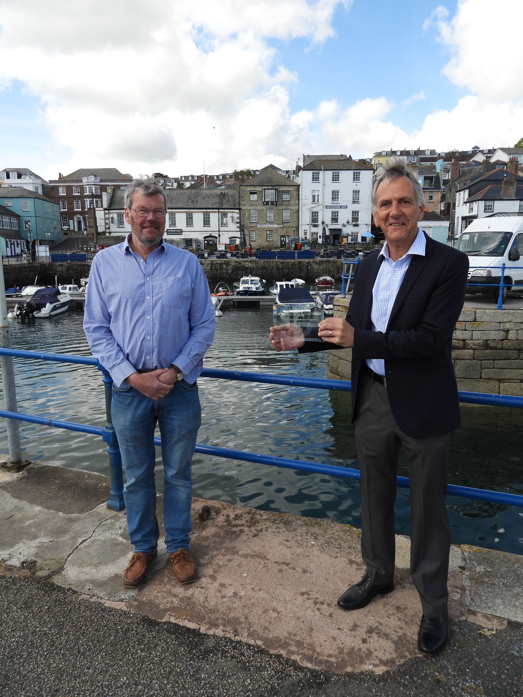 Retired Falmouth Harbour Master thanked officially by Port of Falmouth Sailing Association