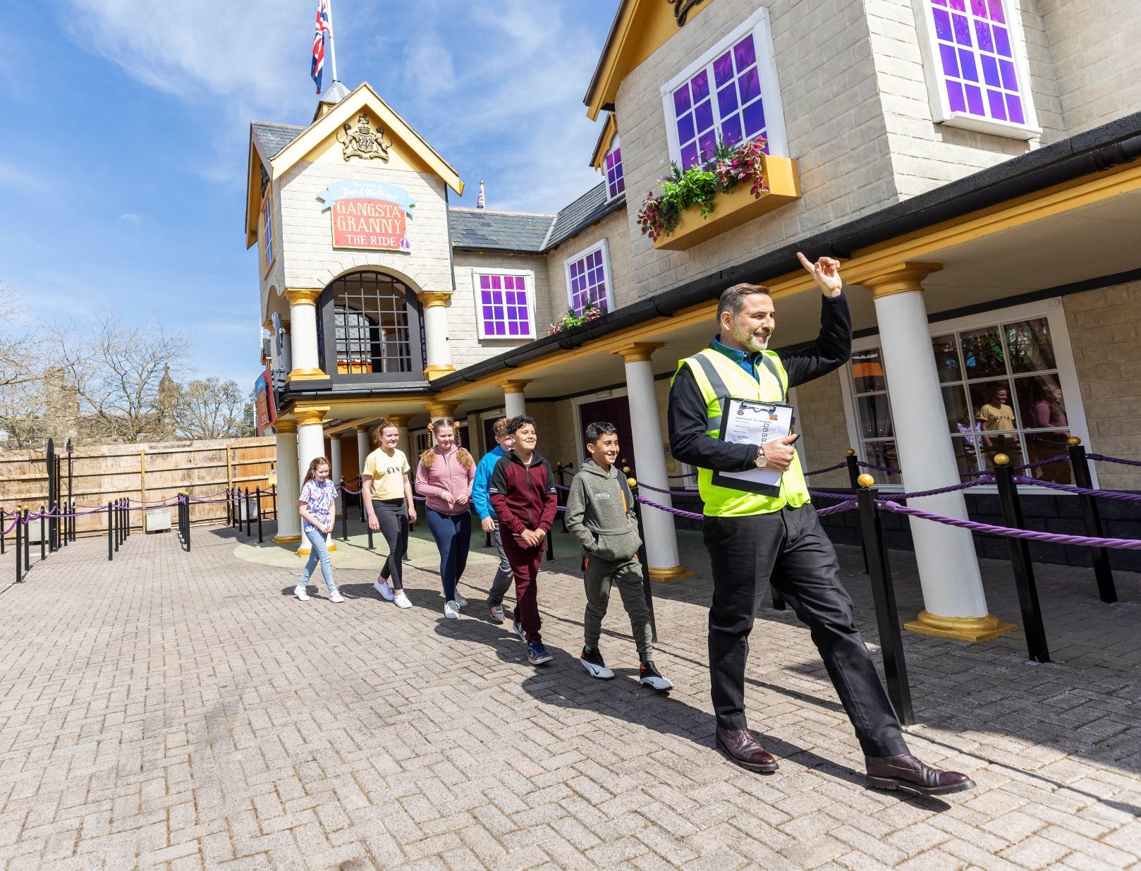 Leek pupils join David Walliams to ride Alton Towers new Gangsta Granny