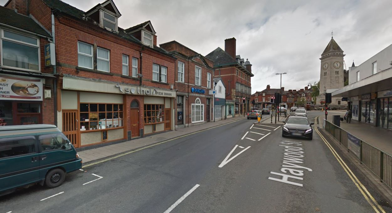 An elderly woman who fell on a busy Leek road waited three hours for an ambulance