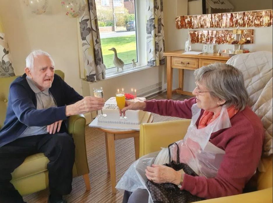 Stockport couple celebrate diamond wedding anniversary at care home