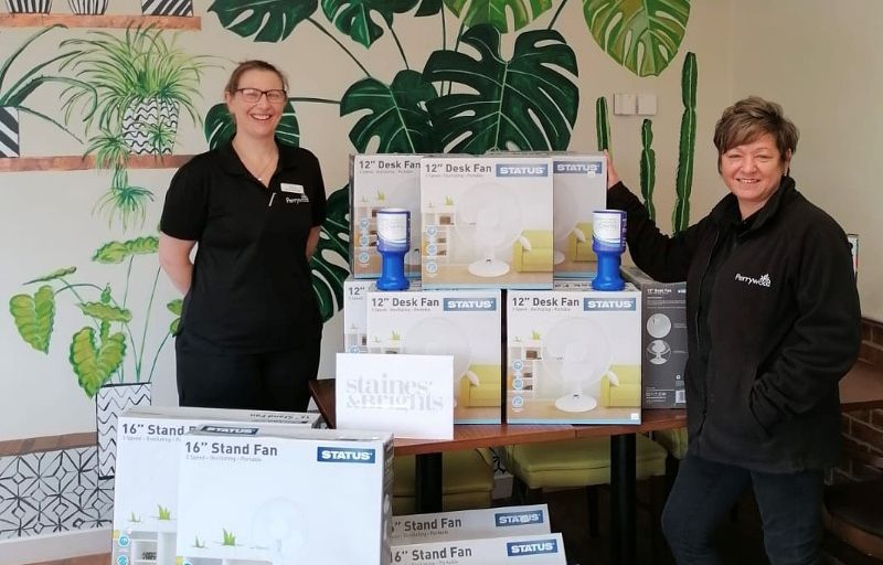 Perrywood Tiptree coffee shop staff give up tips for Colchester Hospital fan donation