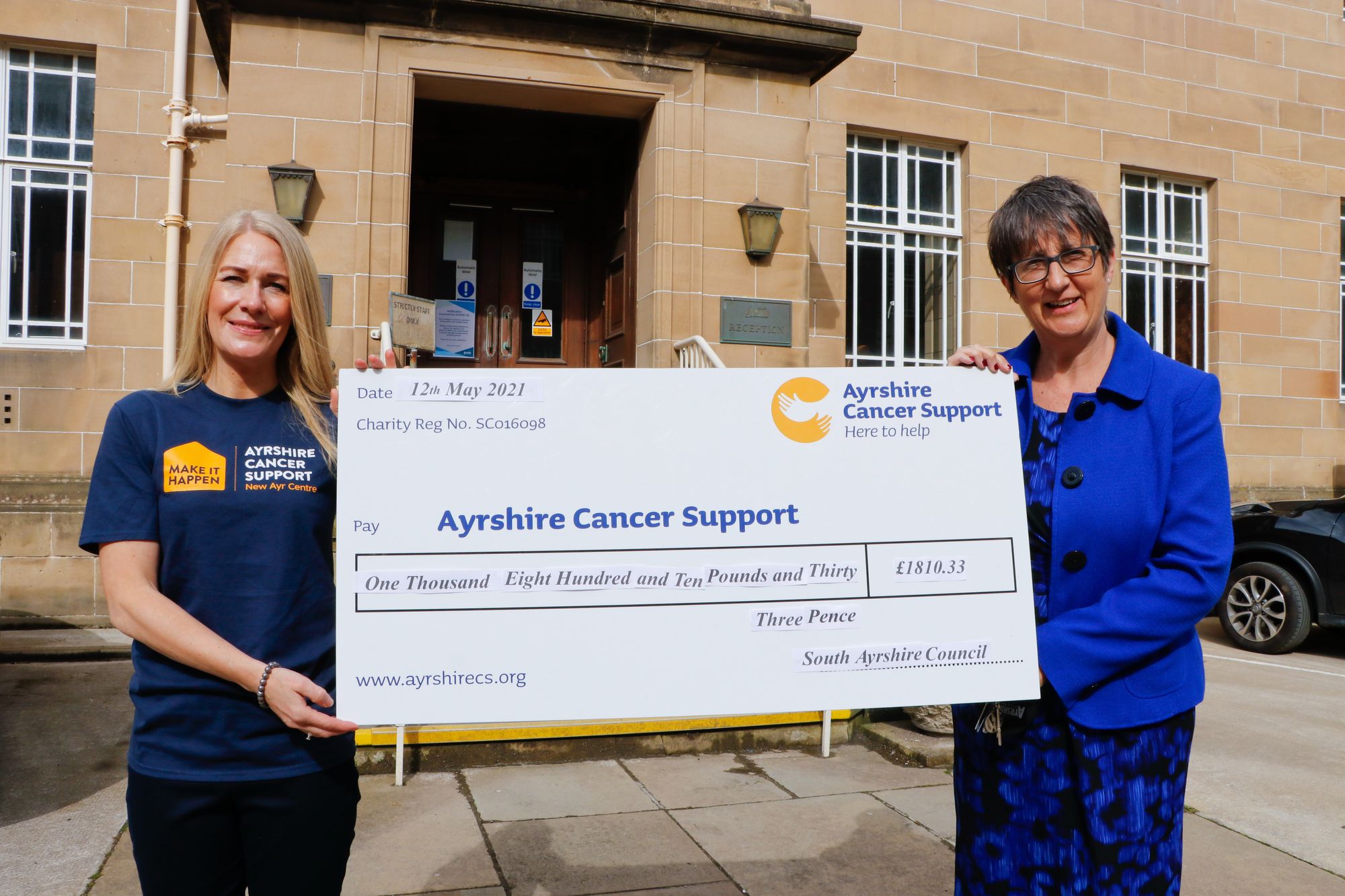 South Ayrshire Council fundraising endeavours for cancer charity