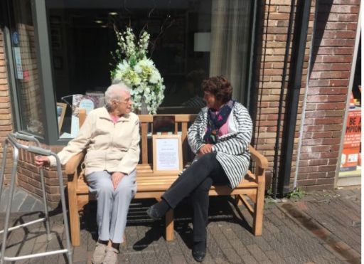Staffordshire funeralcare arranger launches 'happy to chat' bench