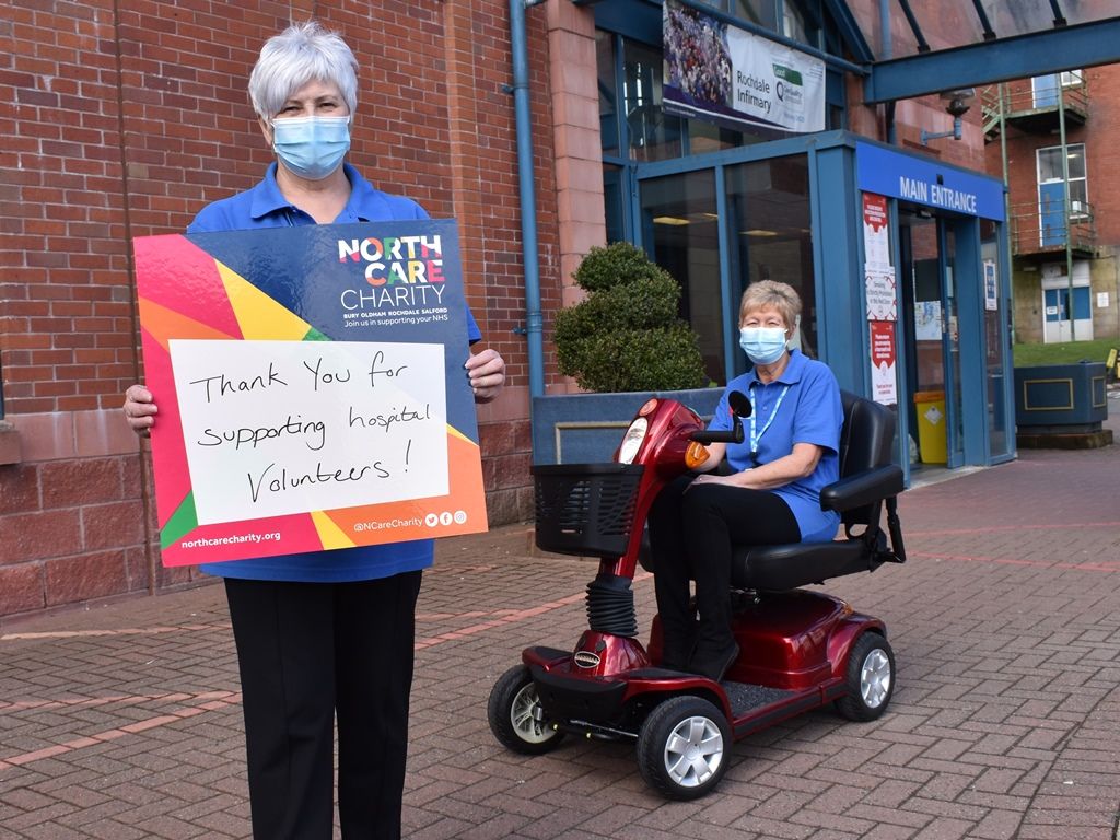 Greater Manchester hospital volunteers receive scooter donation