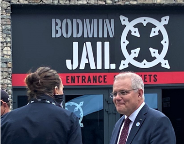 Australian PM whose ancestor was deported from Cornwall Down Under visits Bodmin Jail