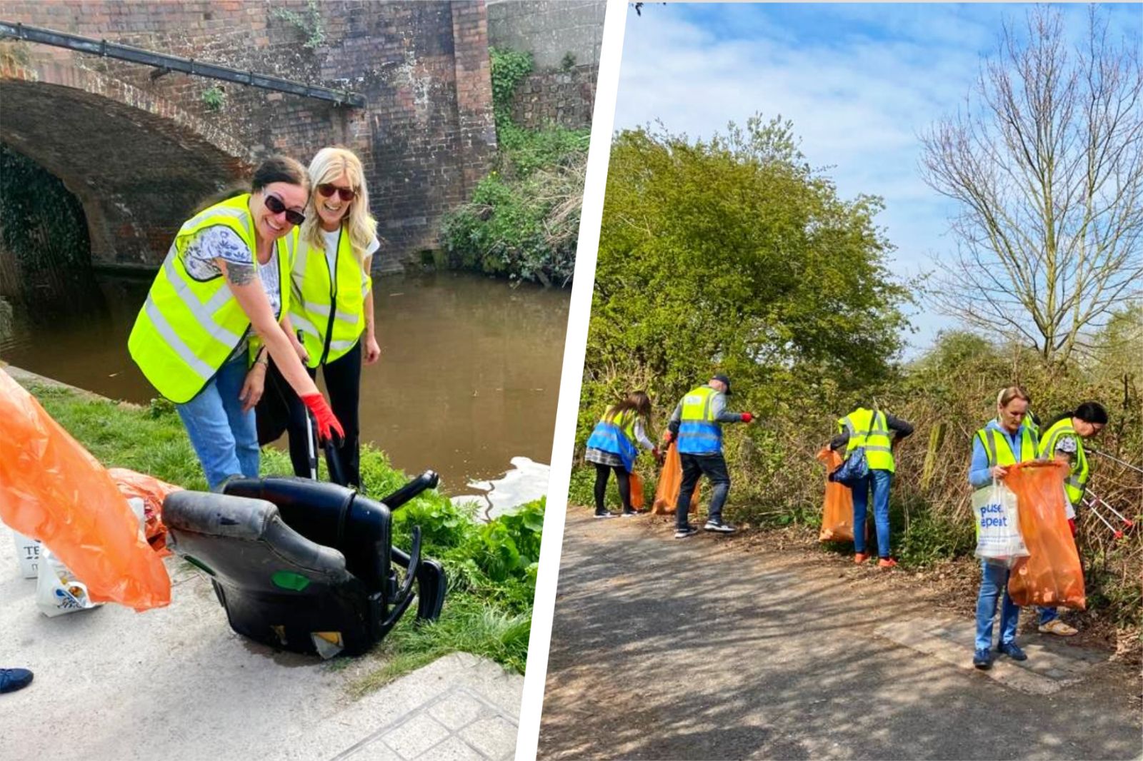 Rugeley superstore joins forces with community for canal clean up