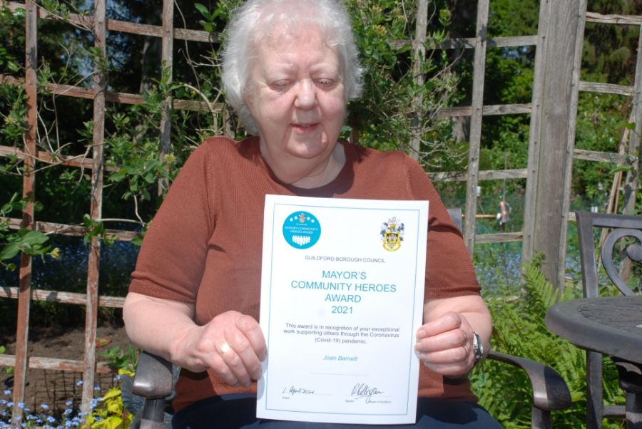Sight for Surrey volunteer recognised with community hero award