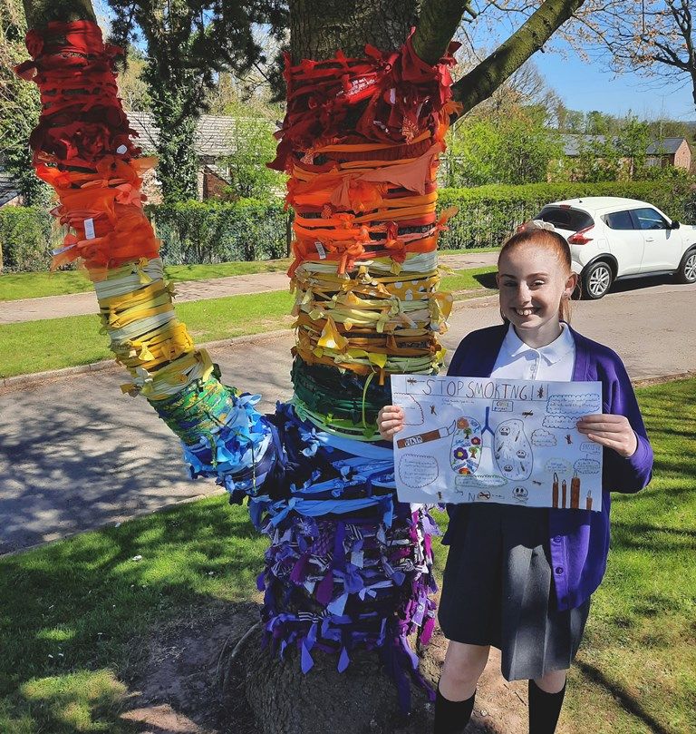 Local schoolchildren lend a helping hand to the Stockport NHS CURE team