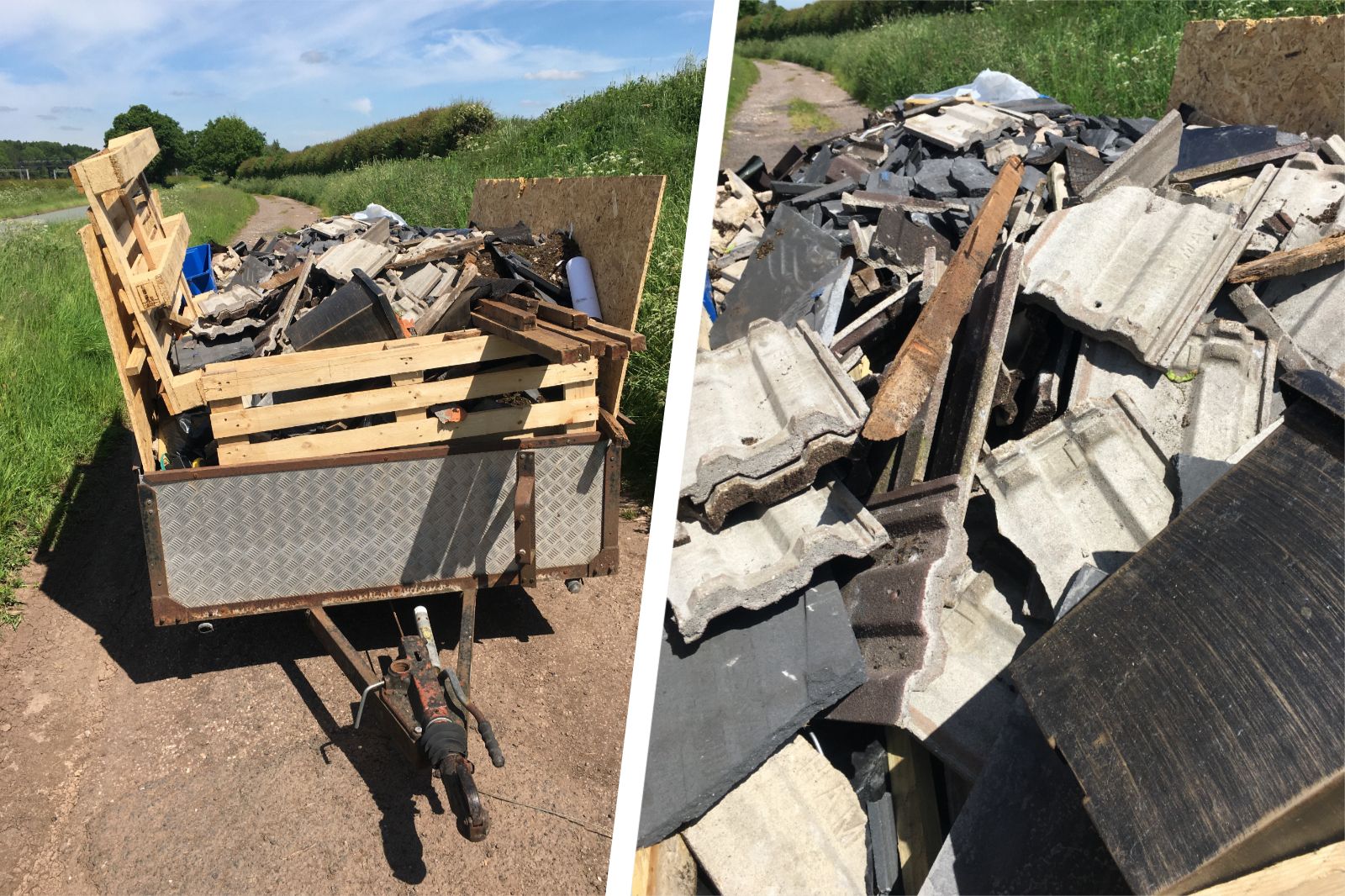 Appeal for help to find those responsible for trailer trash in Stafford