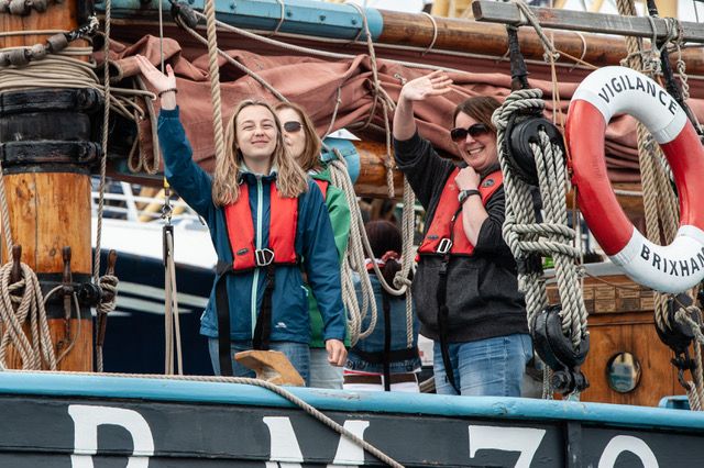 NHS teams enjoy classic trawler cruise as Brixham says thank you
