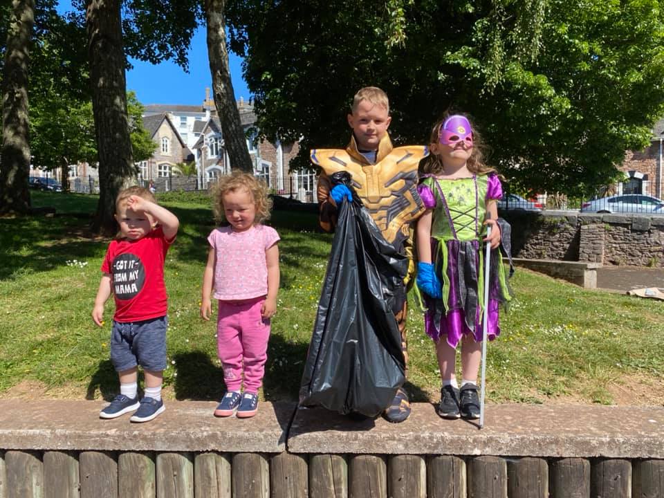 Superheroes target litter at Torbay parks and beaches