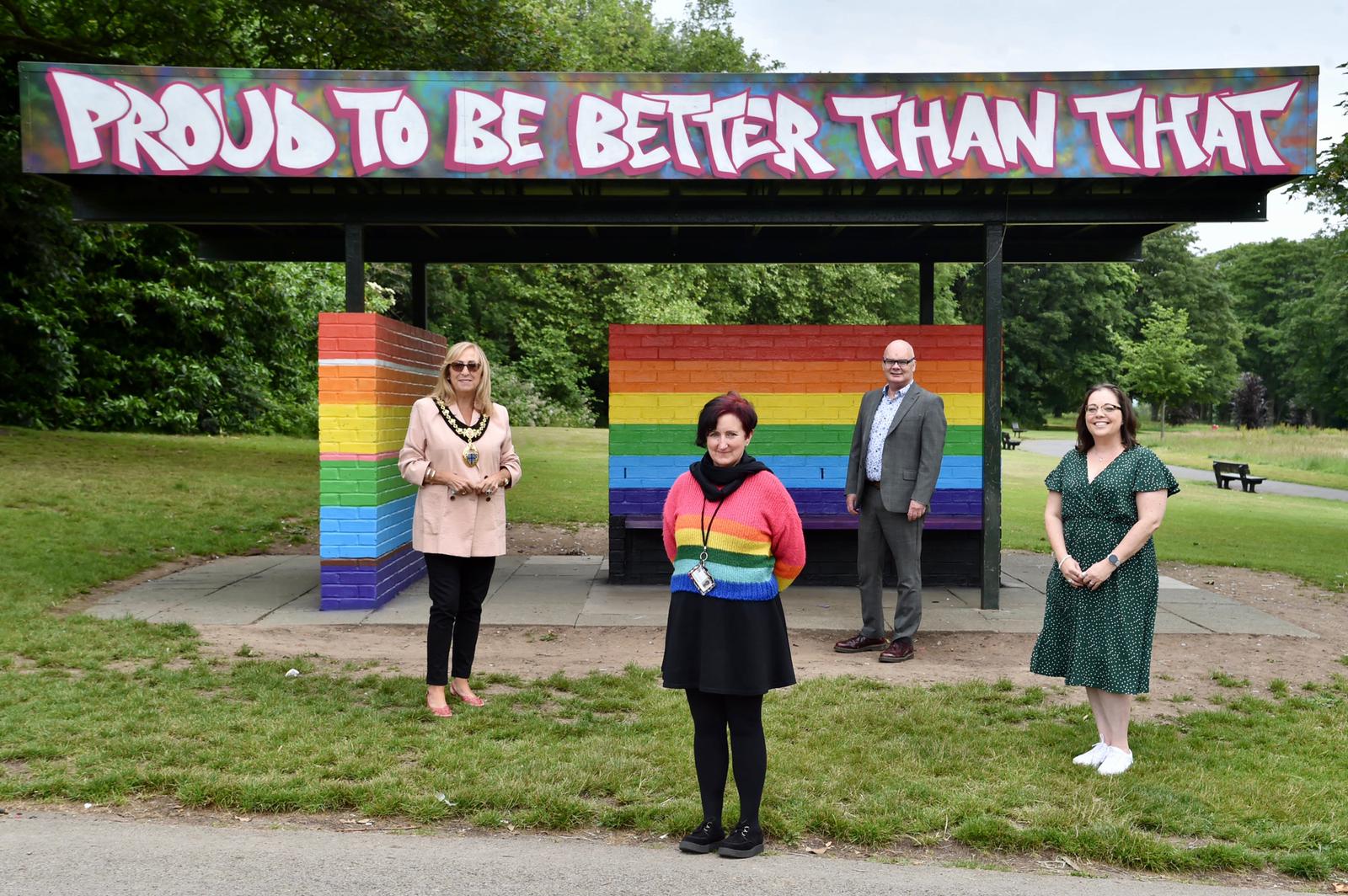 St Helens Borough Council fly the rainbow flag to celebrate pride