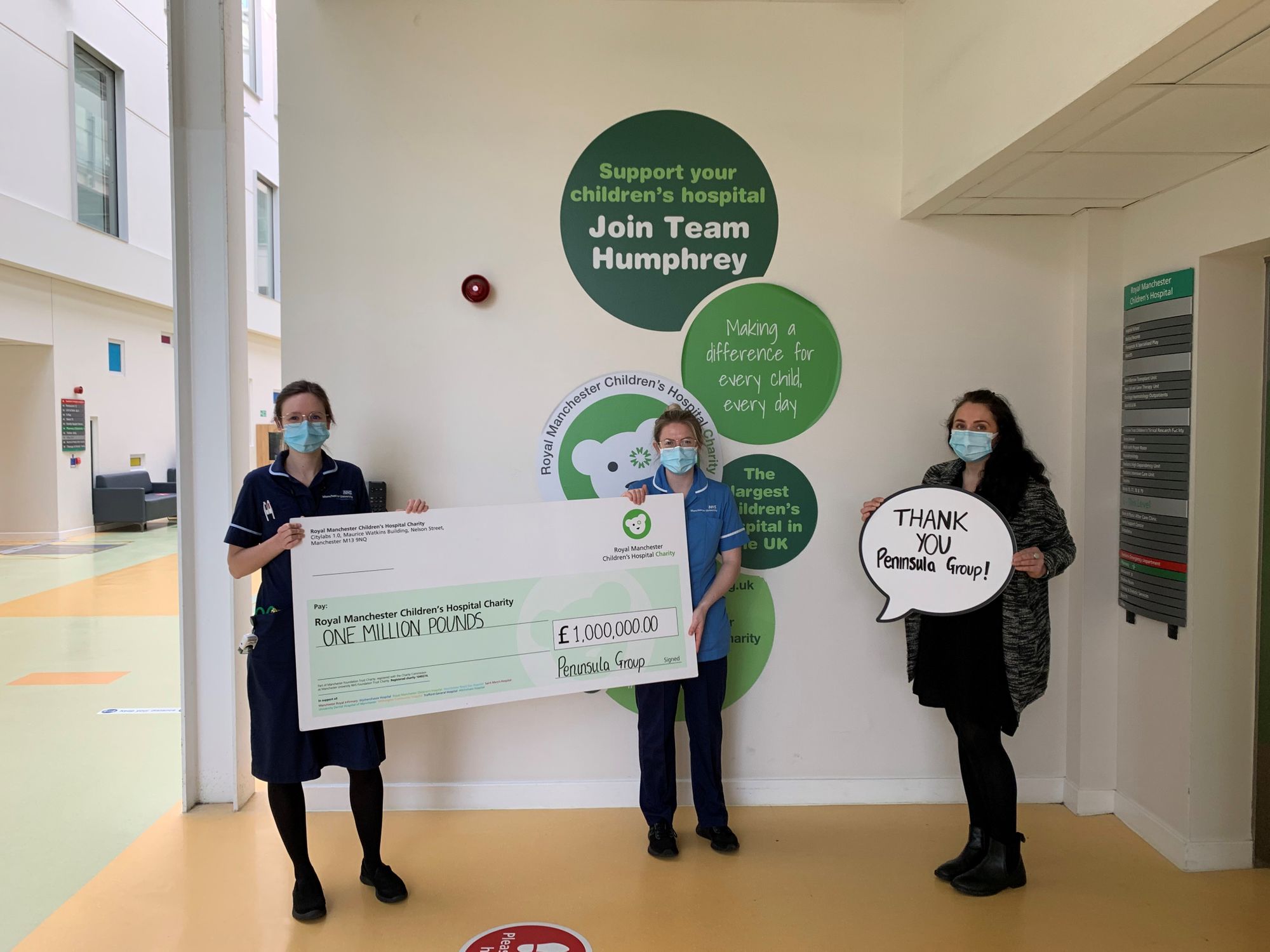 Royal Manchester Children's Hospital Charity receives one million pound donation