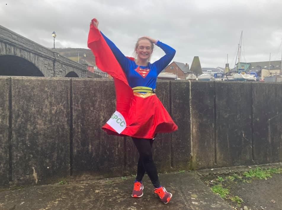 Aberystwyth student's 'superwoman' training for London Marathon in aid of NSPCC