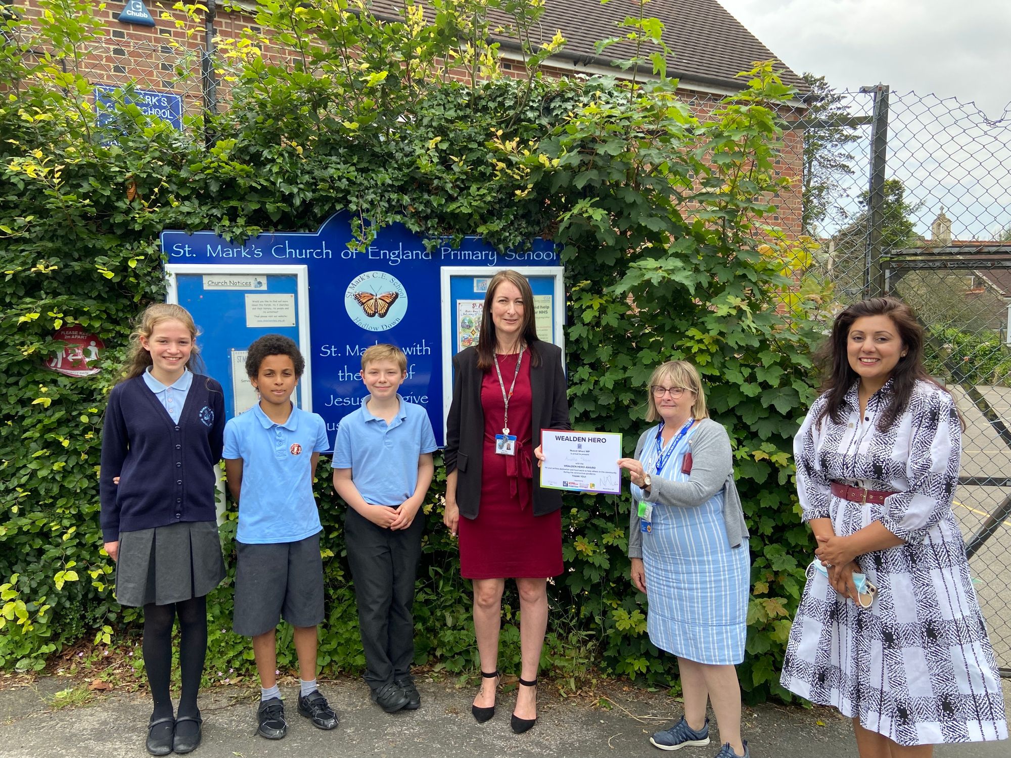 Hadlow Down headteacher receives Wealden Hero Award 