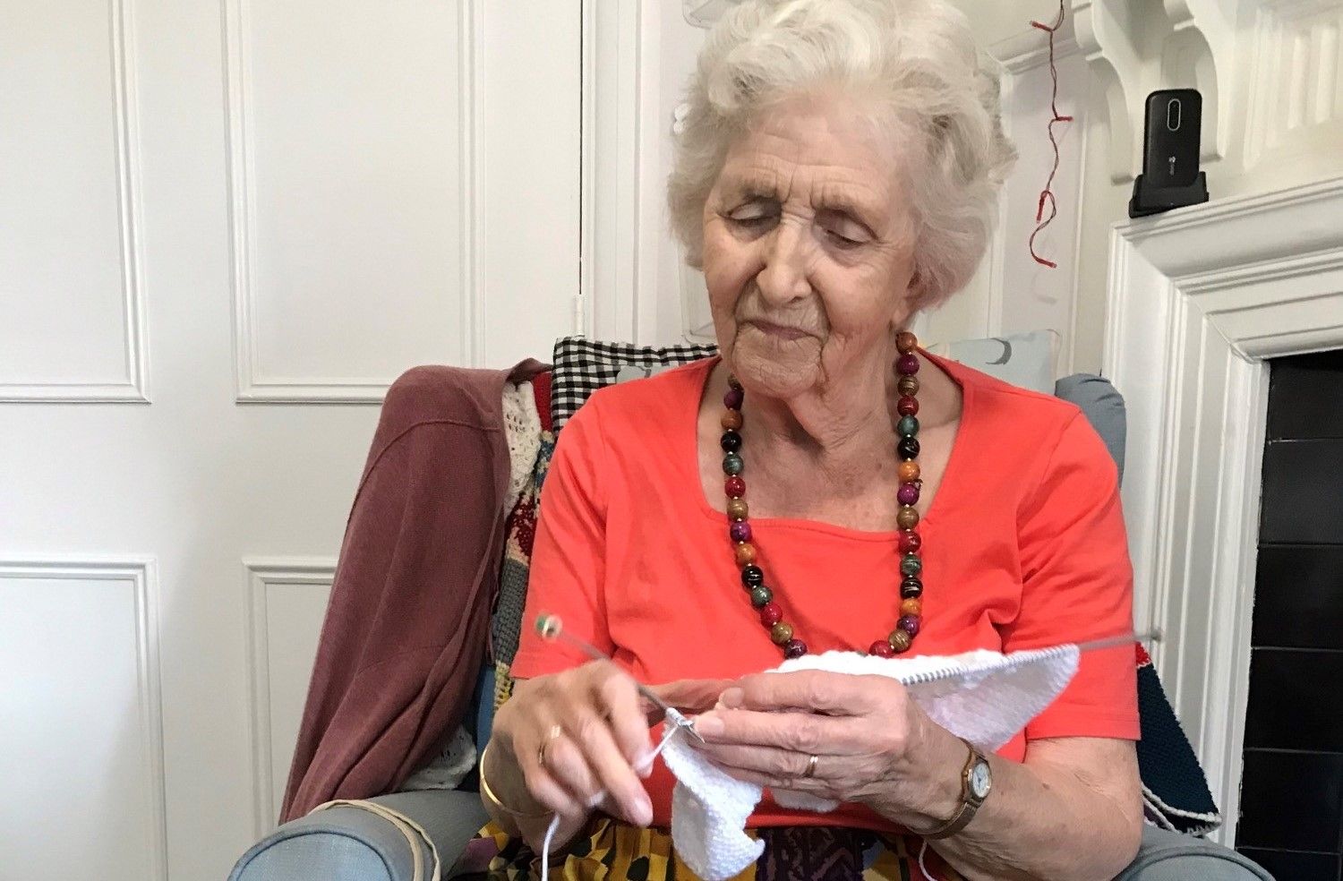 Harpenden care home resident knits donations for local hospital