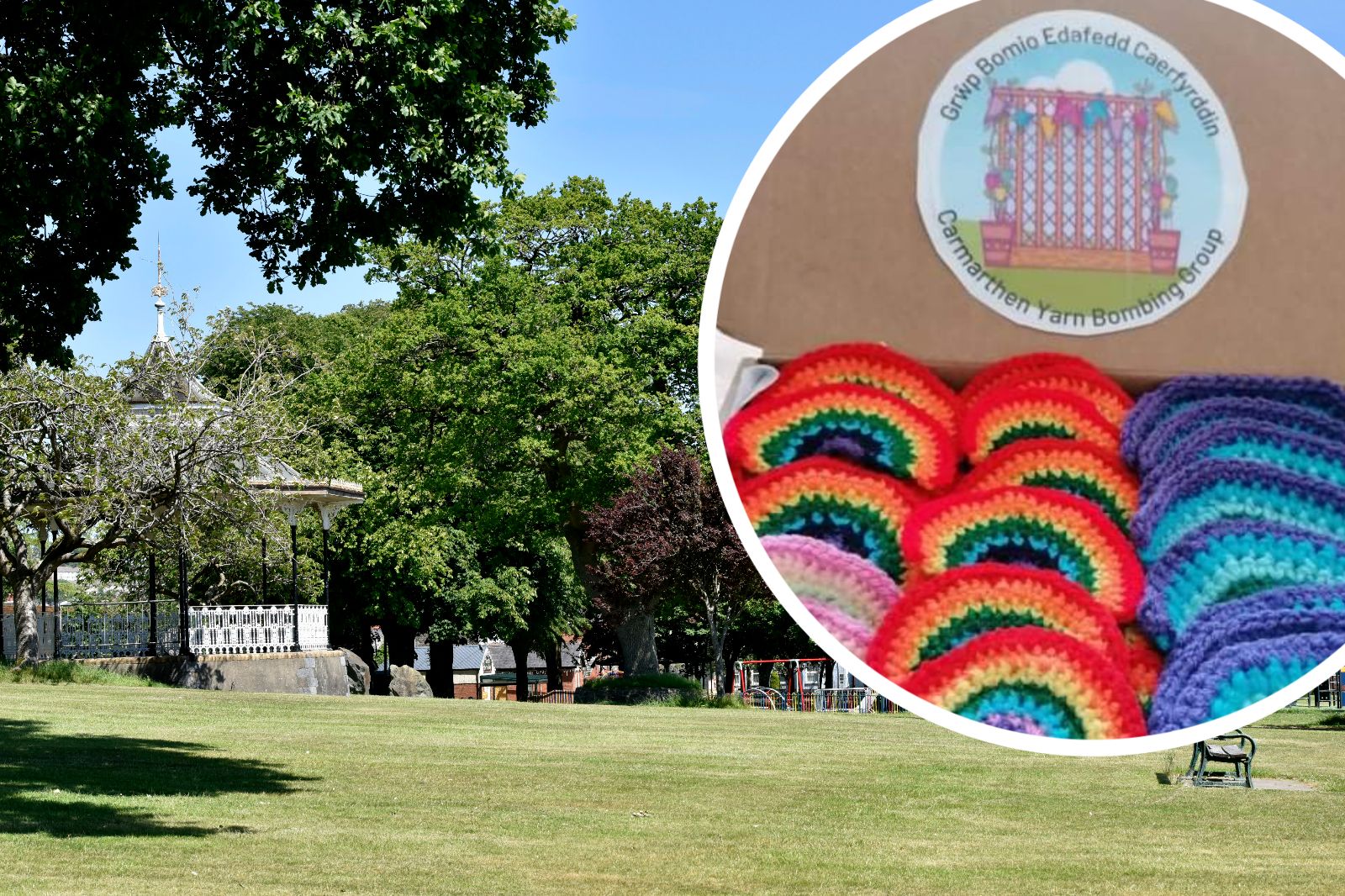 Carmarthen Yarn Bombing Group park 'thankyou' for key workers