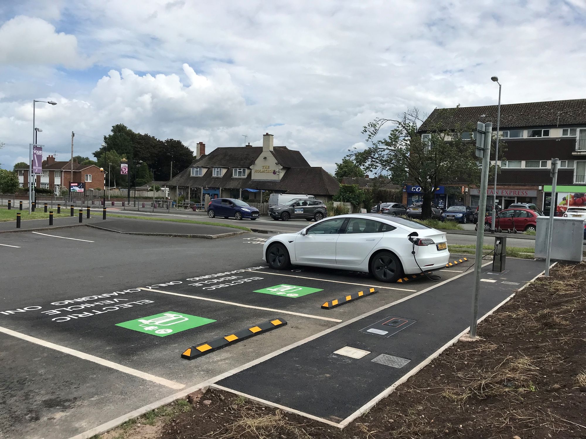 Electric car charging points trialled at Stafford library