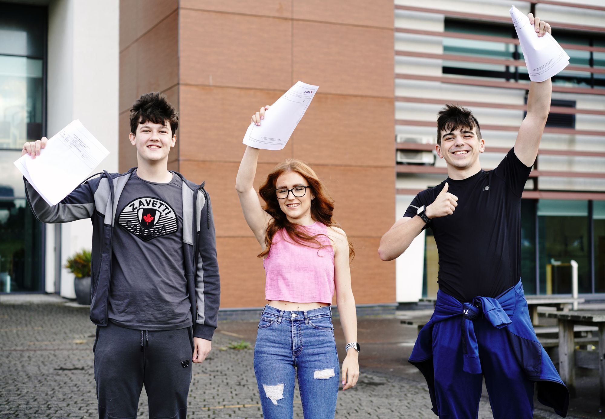 Students from Hugh Baird College celebrate A Level results