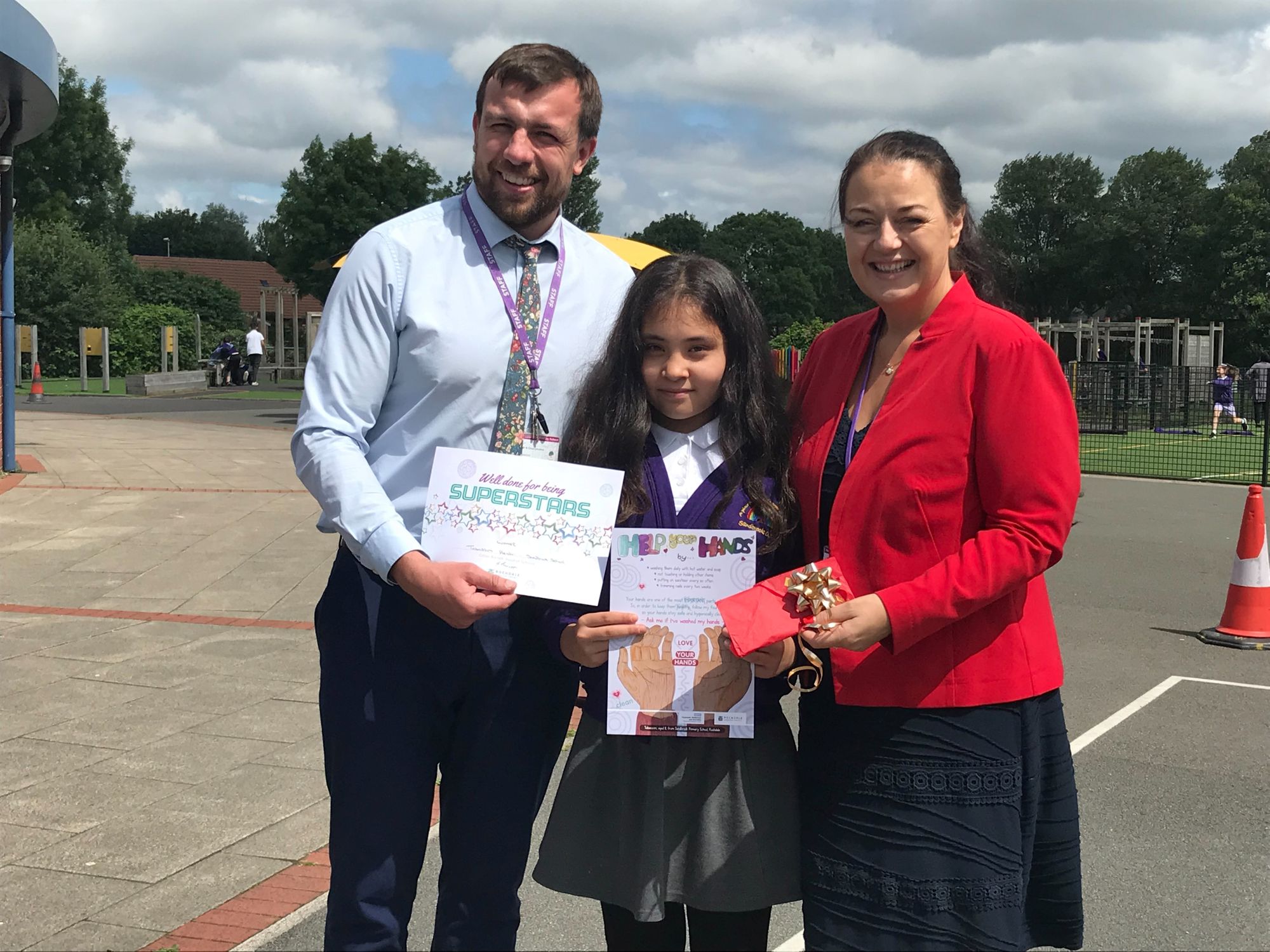 Rochdale school girl hammers home handwashing hygiene