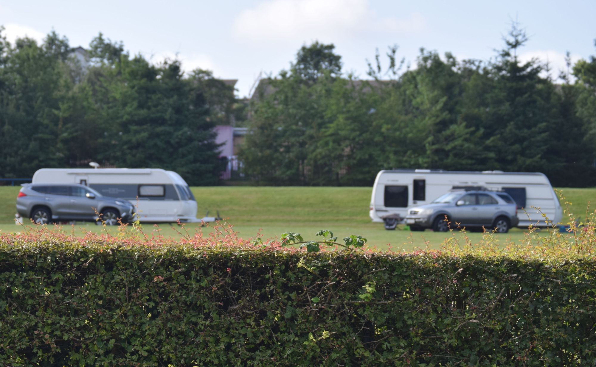 'Unauthorised' caravans asked to leave Runcorn school grounds