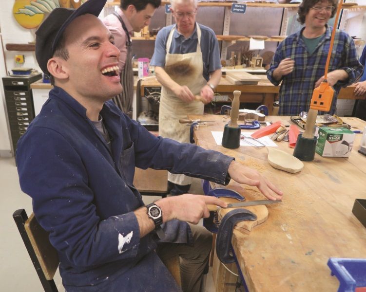 Rowan and friends showcase artwork made by adults with learning disabilities