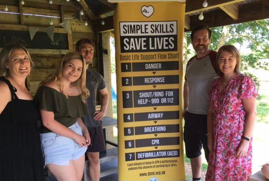 Beeby's Purple Badger camping benefits from recent defibrillator donation