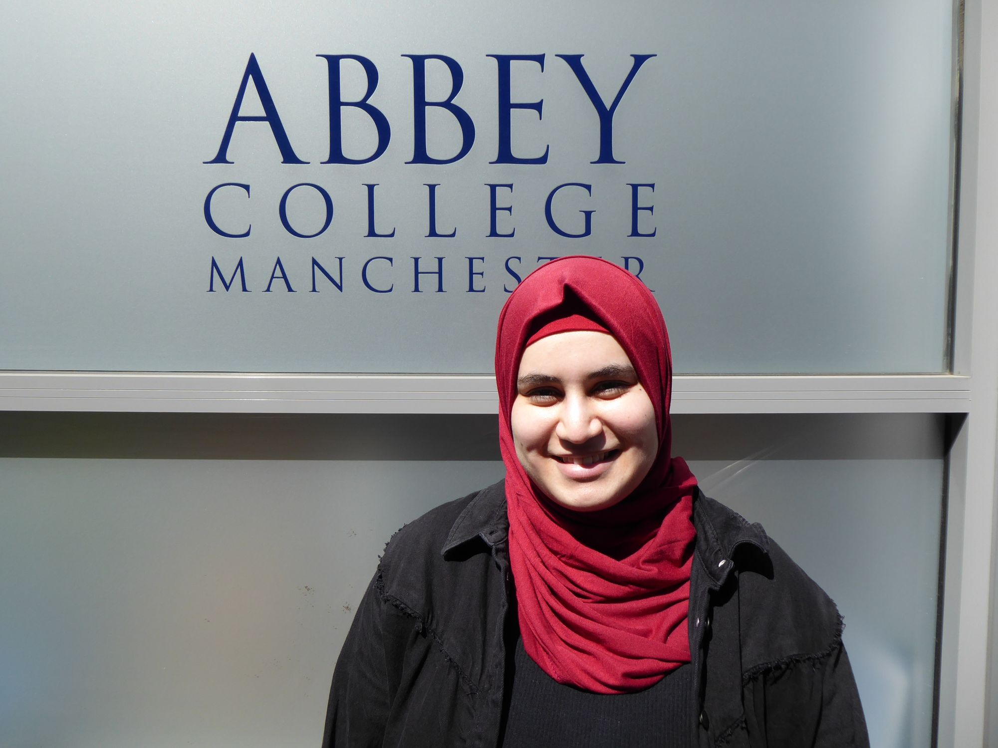 Abbey College Manchester celebrating the success of their alternative pathway to university