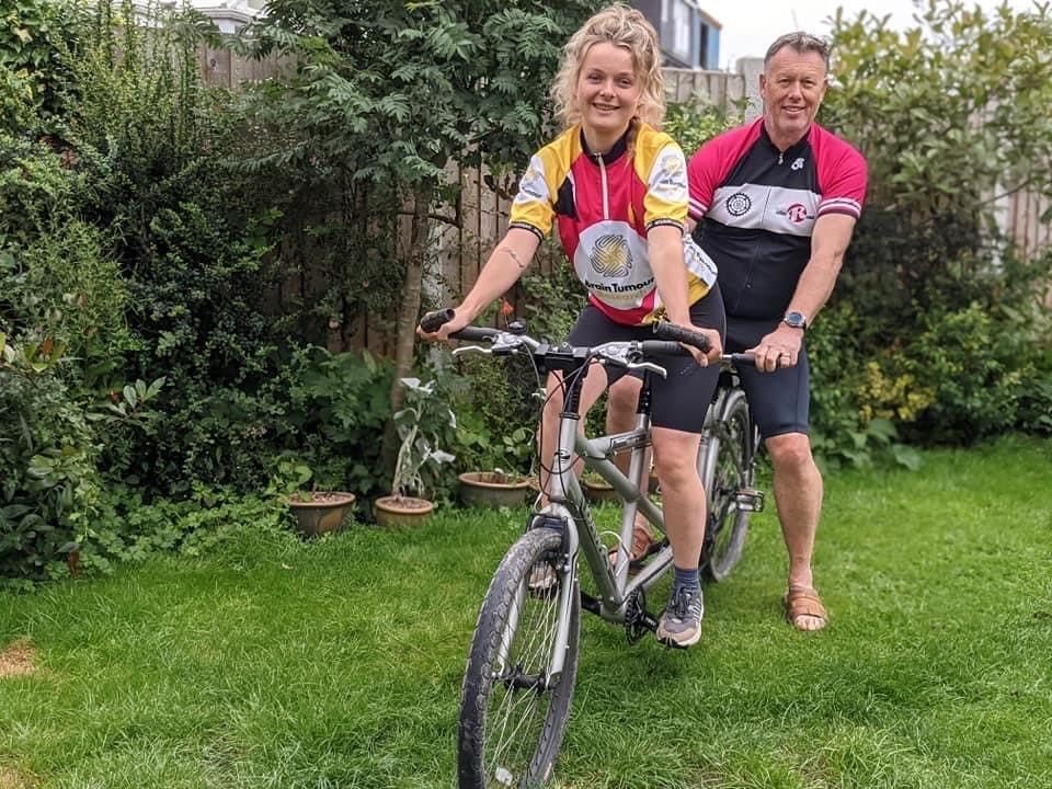 Father and daughter riding 274 miles on a tandem bike for charity
