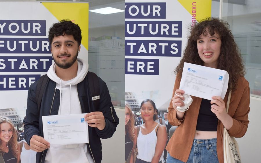 Students at Uxbridge College celebrate top A-Level results after difficult year